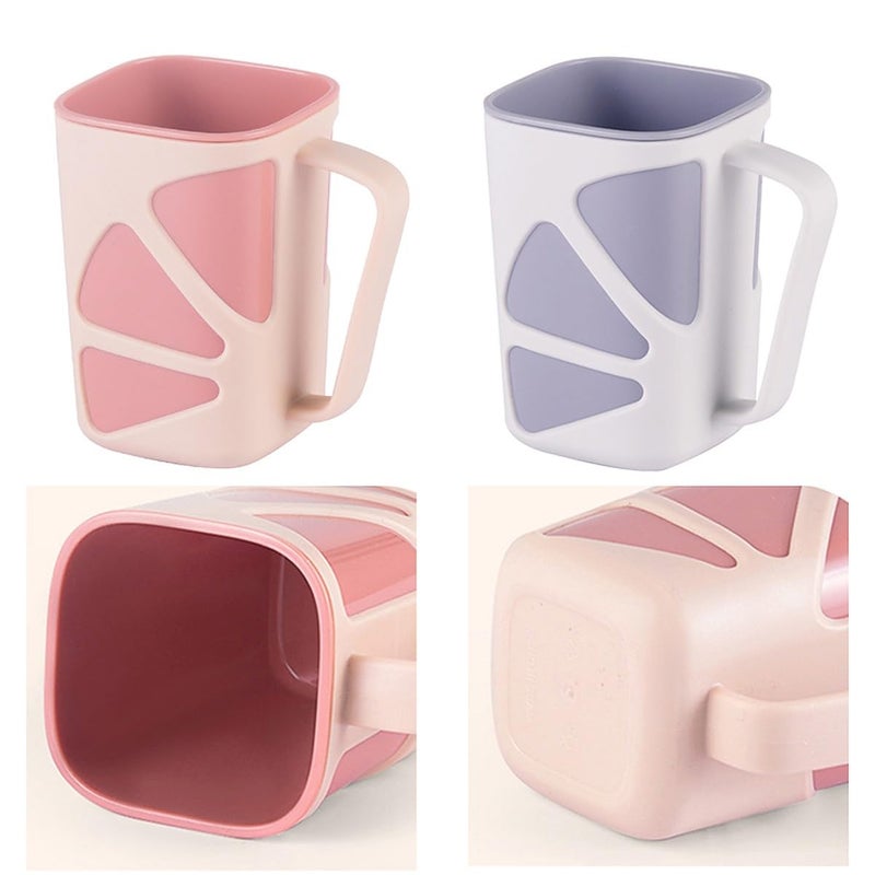 wolpin Wolpin Toothbrush Holder Cup (Set of 2 Pcs) Plastic Stand for Toothpaste, Comb, Brush, Cream, Lotion Kids Bathroom Cup Waterproof, Flower - Image 4