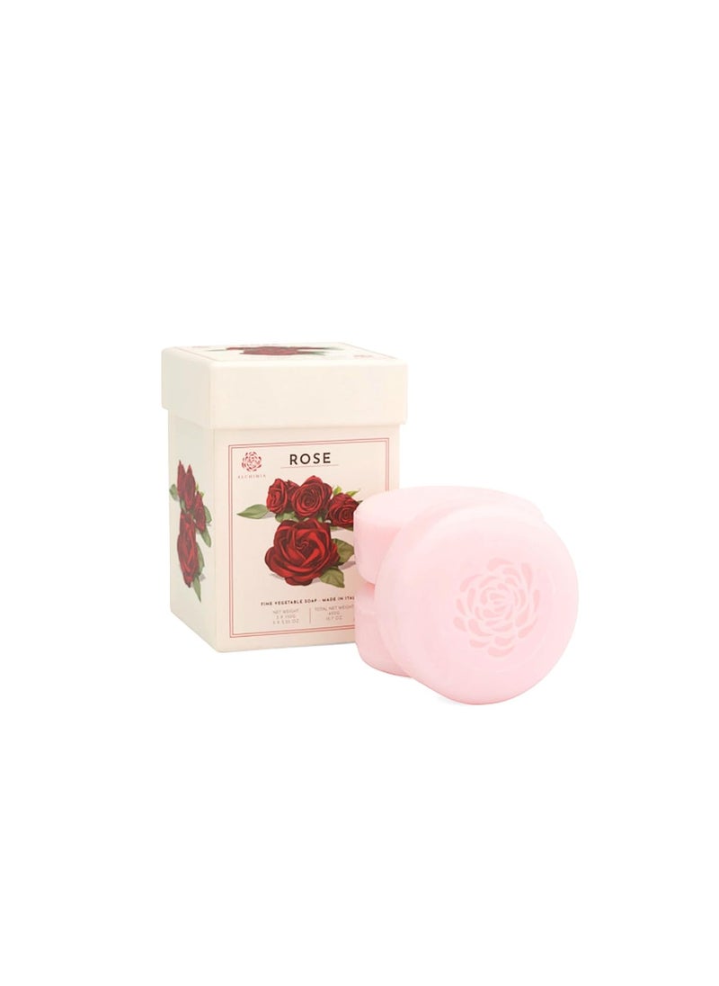 Alchimia Alchimia Gift Box Set of 3 x 525 Oz Luxury Vegetable Soap Bar Made In Italy Rose 
