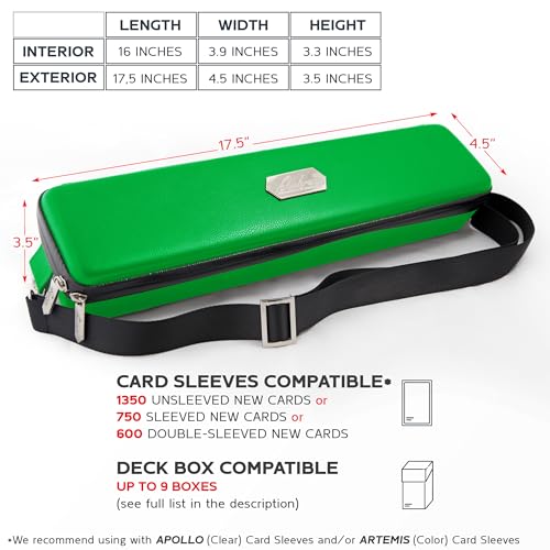 Quiver Time 's Green Card Case, Perfect for MTG Deck, Premium Storage Box, for Trading Cards, and Playing Card Storage, Ideal for Carrying Magic The Gathering and Game TCG Enthusiasts Recommended - Image 5