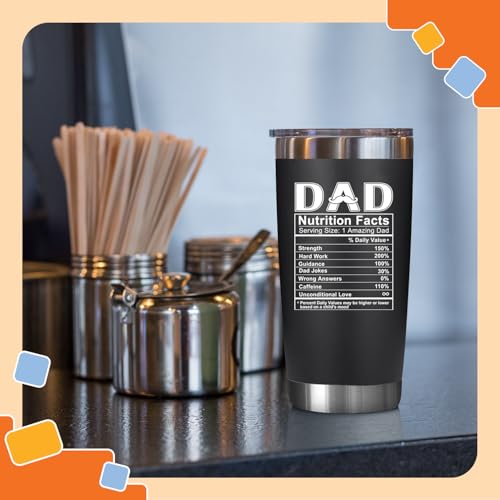 NewEleven Fathers Day Gift For Dad - Birthday Gifts For Dad From Kids - Husband Gift - Birthday Present Ideas For Father, Husband, New Papa, Bonus Father From Daughter, Son - 20 Oz Tumbler - Image 4