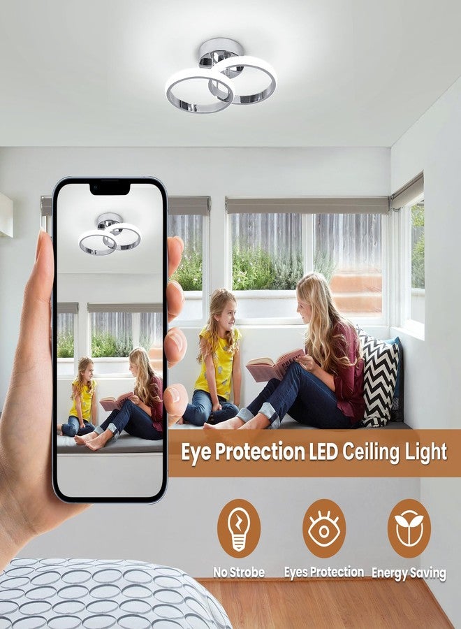 CANEOE Round Modern Led Ceiling Light Fixtures, 6000K Cool White Hallway Light Fixtures Ceiling, Bathroom Close to Ceiling Lights for Bedroom Kitchen Corridor Stair Aisle Lamps - Image 5