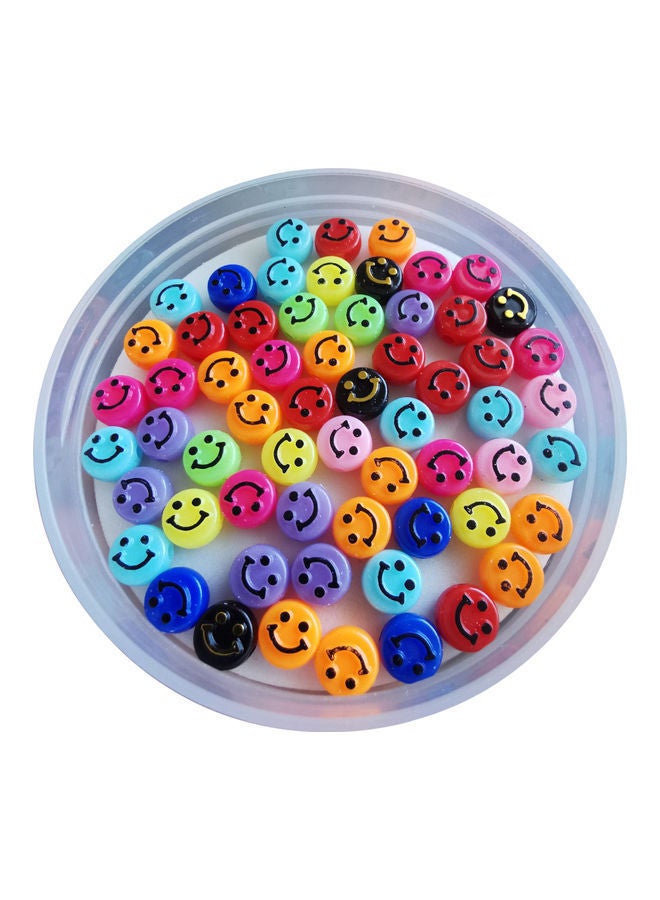 NIBEMINENT 250-Piece Craft Making Smiley Face Beads 0.10x0.6cm - Image 2