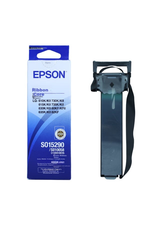 إبسون Epson C13s010076 Original Ribbon Cartridge، أسود، عبوة فردية (متوافق مع Lq-610kii/615kii/630kii/730kii/وغيرها) - Image 2