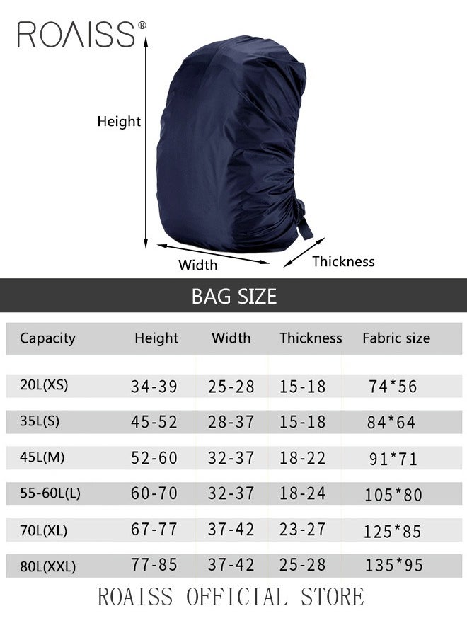 roaiss - Waterproof Backpack Rain Cover and Dust Cover Multiple Size Combinations to Meet Various Needs Fabric with Waterproof Index of 2000+ for Protection Against Outdoor Heavy Rain - Image 1