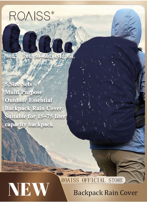 Waterproof Backpack Rain Cover and Dust Cover Multiple Size Combinations to Meet Various Needs Fabric with Waterproof Index of 2000+ for Protection Against Outdoor Heavy Rain