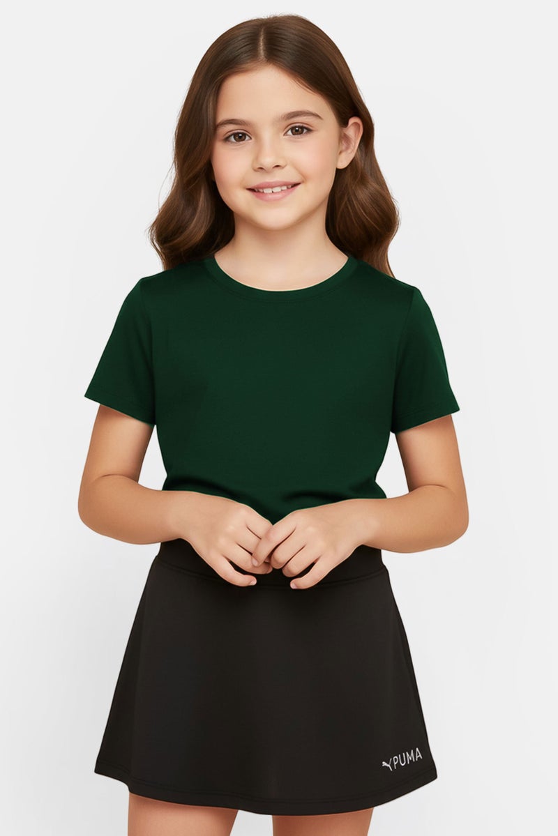 PUMA Kids Girl Sportwear Fit Brand Logo Outdoor Skort, Black - Image 1