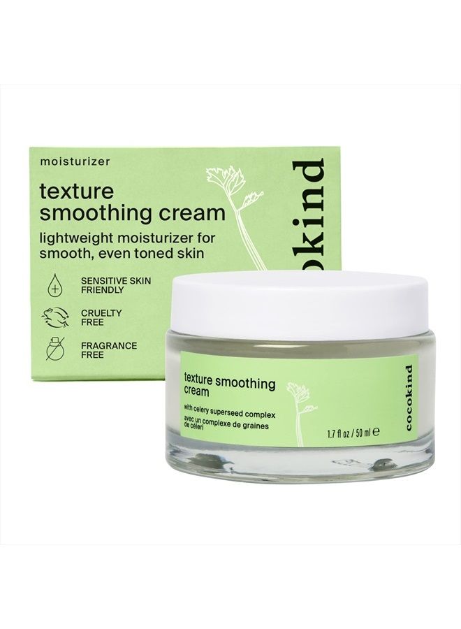Cocokind Texture Smoothing Cream, Face Moisturizer with Squalane, Celery Seed and Cucumber, Face Lotion Moisturizer Face, Hydrating Face Cream - Image 1