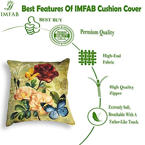 IM FAB IMFAB Set of 5 Decorative Hand Made Jute Throw/Pillow Cushion Covers - (16 X 16 INCHES) - Image 4