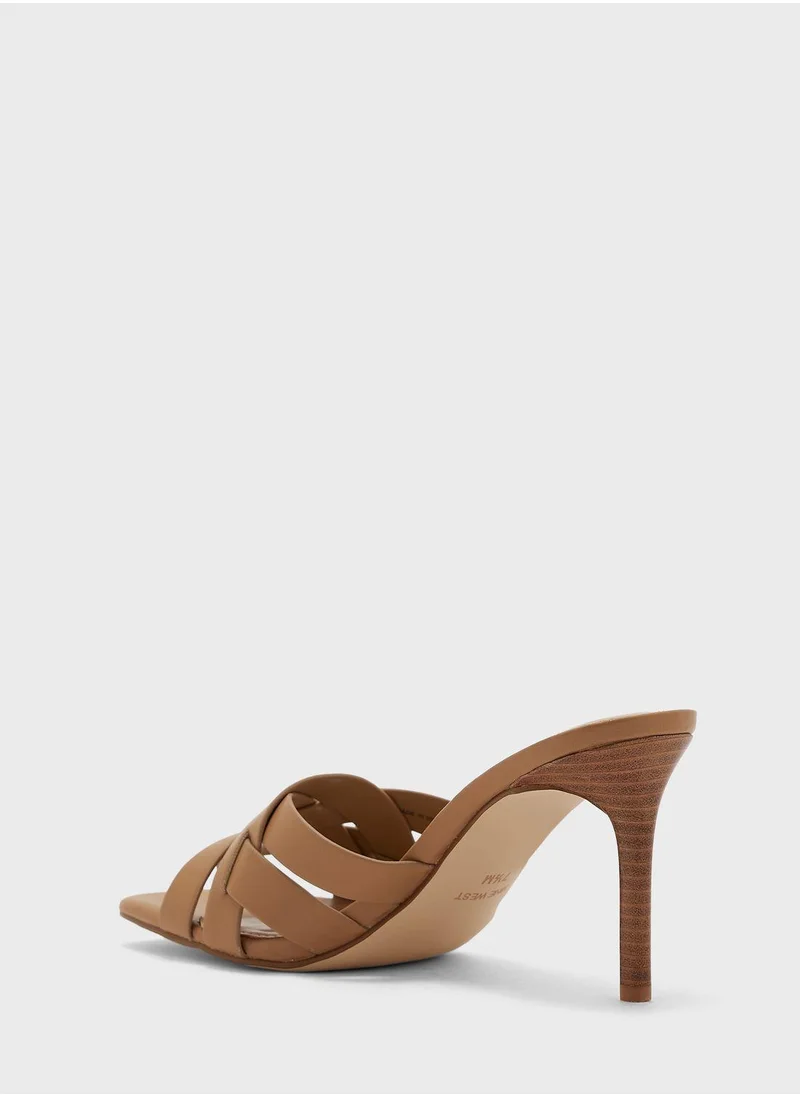NINE WEST Cross Strap High Heel Sandals