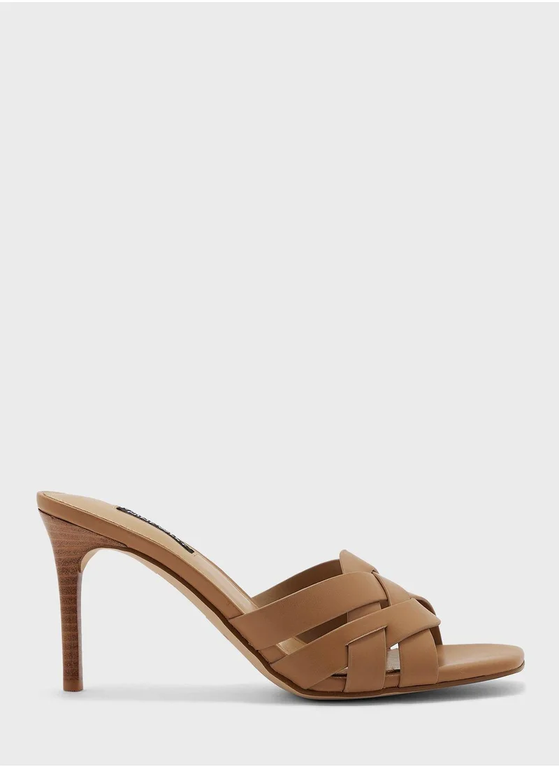 NINE WEST Cross Strap High Heel Sandals