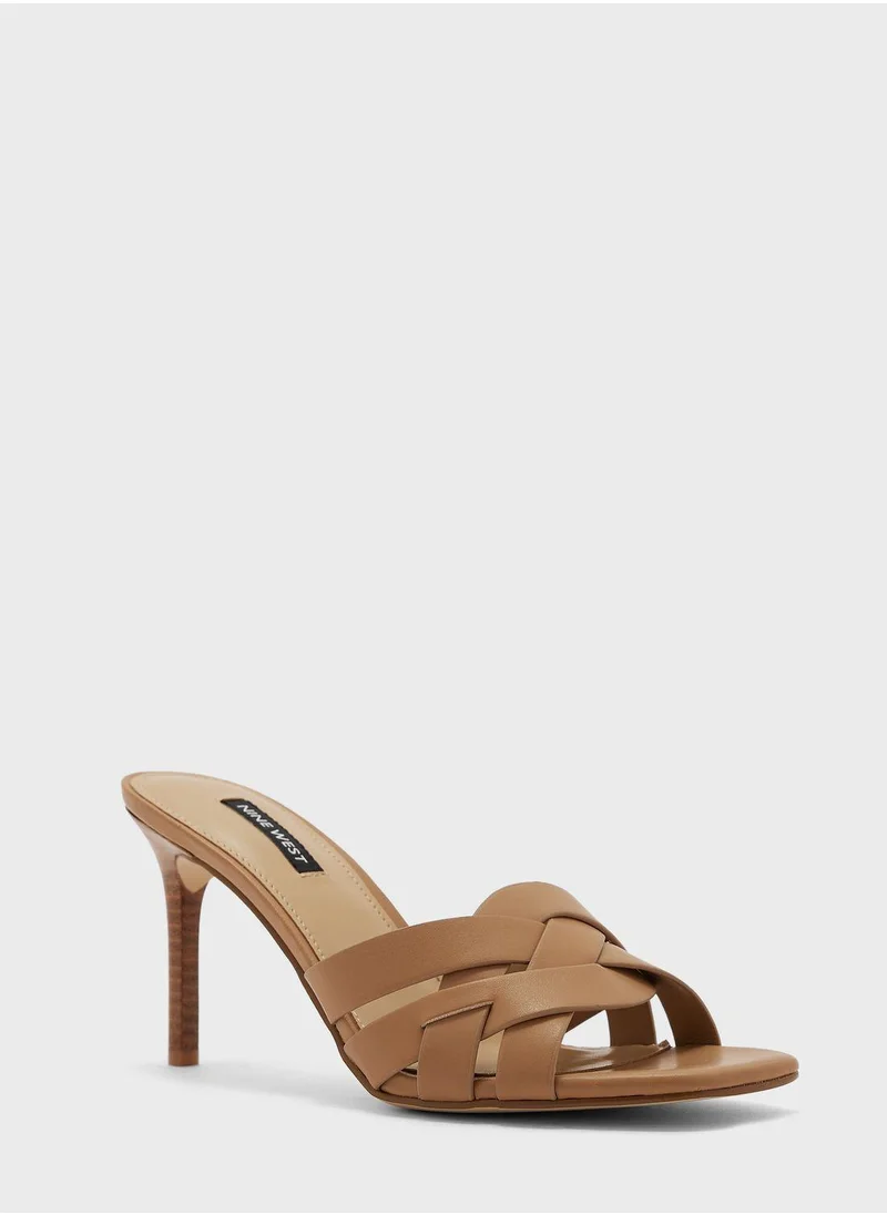 NINE WEST Cross Strap High Heel Sandals