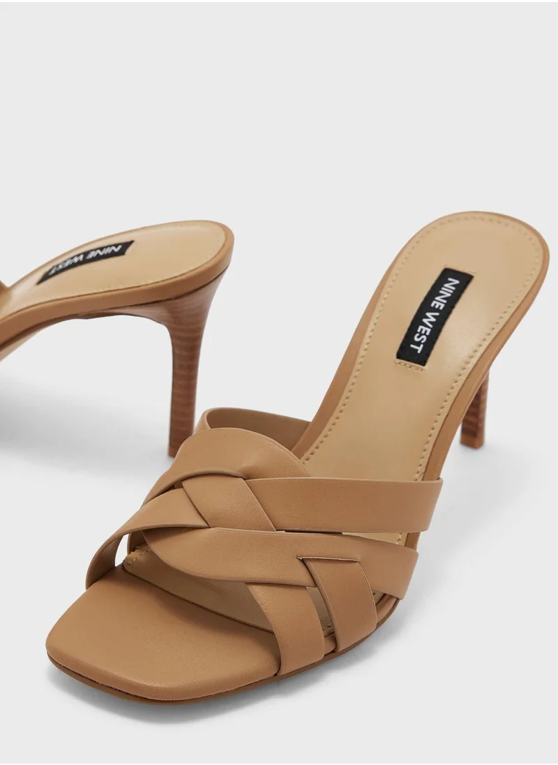 NINE WEST Cross Strap High Heel Sandals