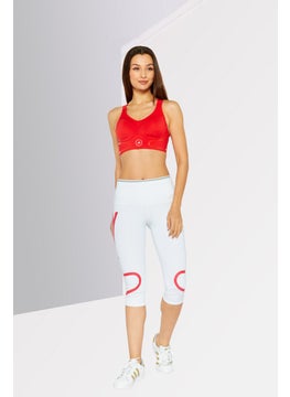 adidas By Stella McCartney Women Sportswear Fit Embroidered Logo Padded Sports Bra, Red  - Image 2