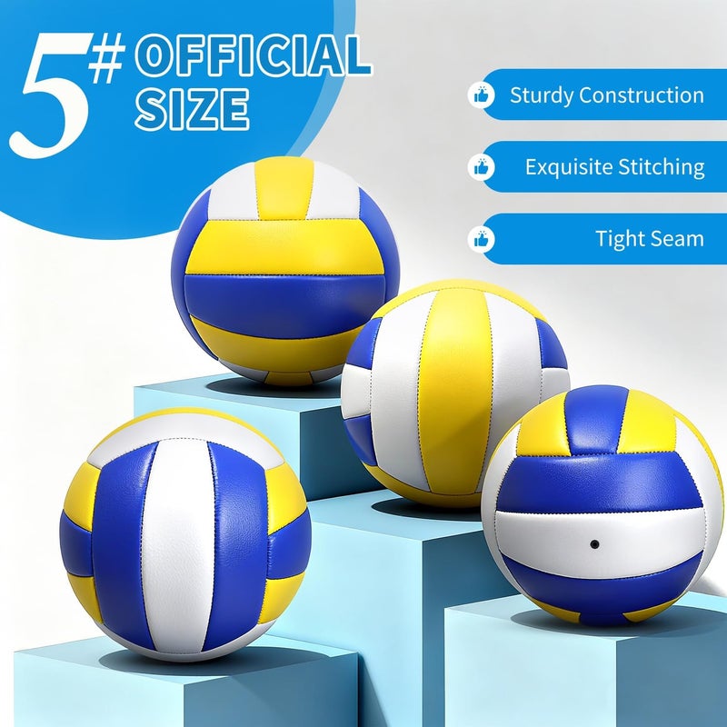 jiaonun 12 Pack Regulation Size 5 Volleyballs for Women and Men, Outdoor or Indoor, with Pump - Image 2