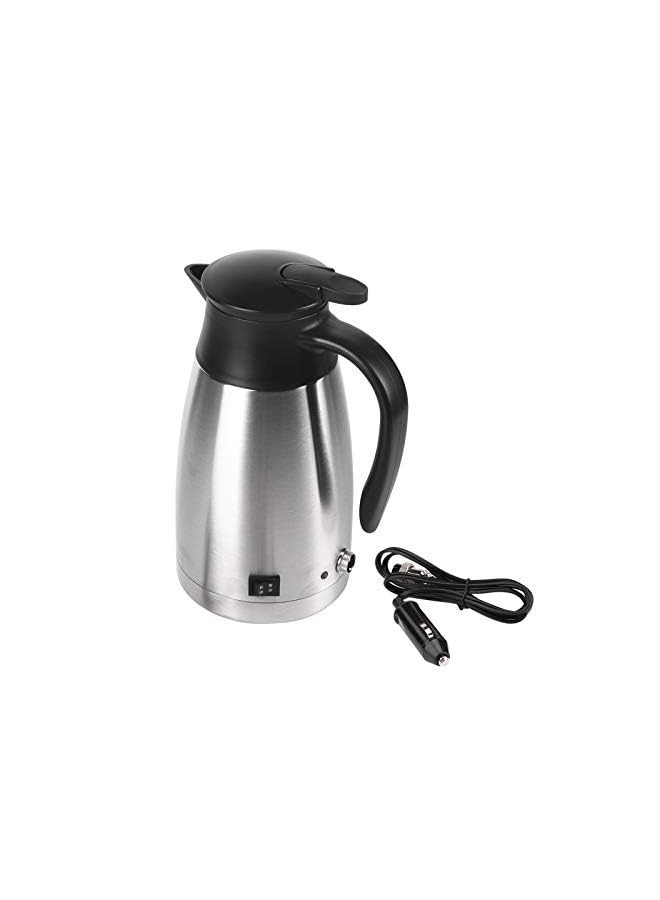 IAF Kettle Thermos, 1000Ml 12V/24V Stainless Steel Electric In-Car Kettle, Vacuum Insulation Thermoses with Indicator Light, Auto Shut-Off Heating Water Bottle for Travel - Image 1