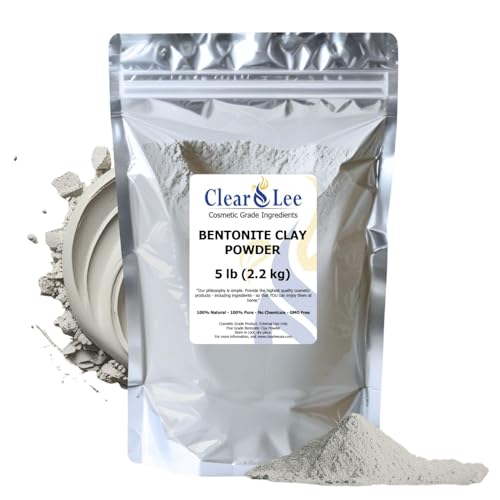 ClearLee Bentonite Clay Cosmetic Grade Powder - 100% Pure Natural Powder - Indian Clay - Great For Skin Detox, Rejuvenation, and More - Heal Damaged Skin - DIY Clay Face Mask (5 lb) - Image 1