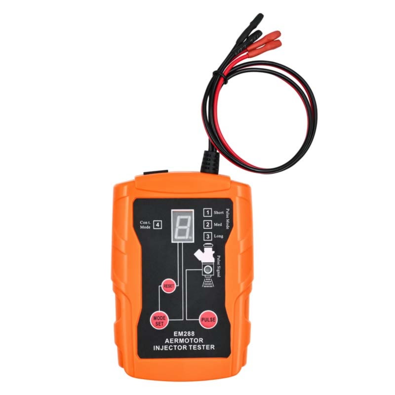 Fuel Injector Tester and Cleaner Kit, Dual Injector Testing Tool with 8 Pulse Modes, LCD Display, Universal 12V EFI GDI Injector Cleaning Kit with 8 Adapters（Orange） - Image 5