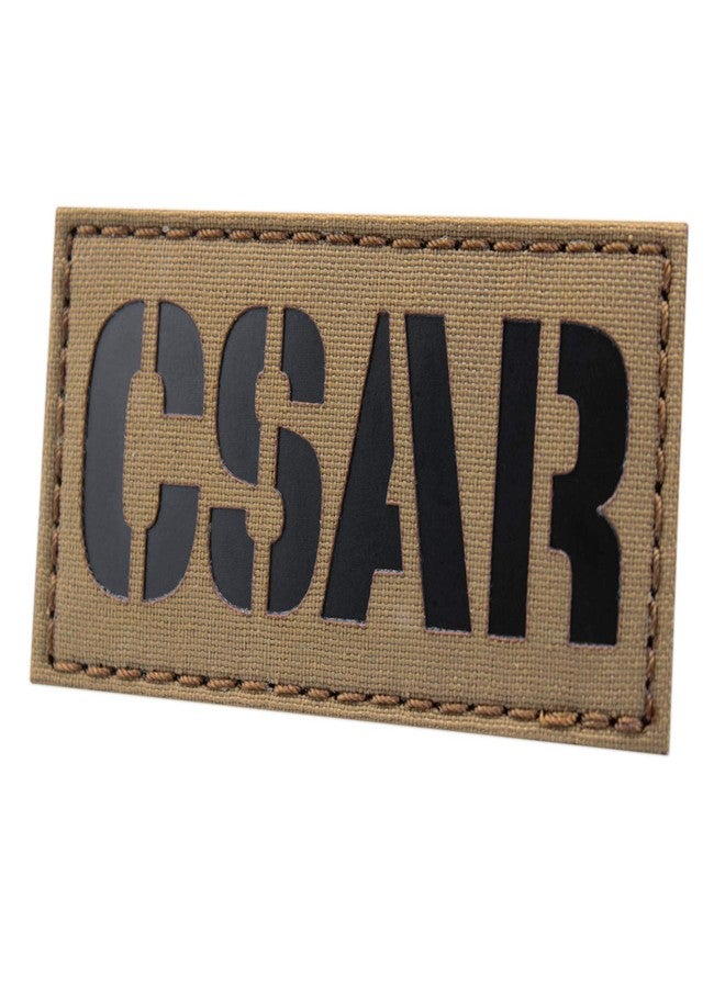 Tactical Freaky IR Combat Search and Rescue CSAR 2x3.5 SAR USAF Pararescue Touch Fastener Patch (Coyote Brown) - Image 1