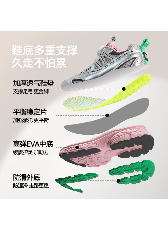 ASK JUNIOR Children's Boys And Girls Sports Shoes 2025 Autumn New Mesh Breathable Anti-slip Wear-resistant Rotating Buckle Running Shoes - Image 3