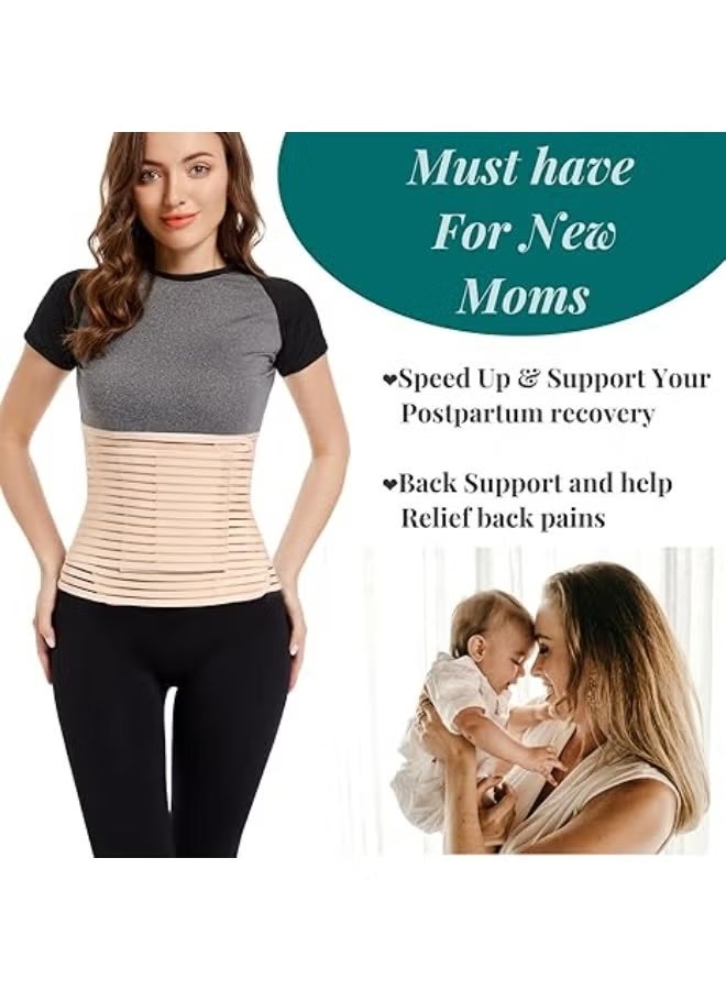 Post-Surgery & Postpartum Abdominal Binder for Women, Adjustable Compression Belly Band for C-Section, Recovery Support After Surgery – Size Medium - Image 1