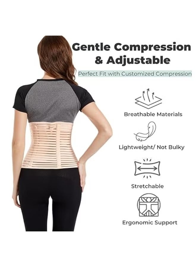 Post-Surgery & Postpartum Abdominal Binder for Women, Adjustable Compression Belly Band for C-Section, Recovery Support After Surgery – Size Medium - Image 2