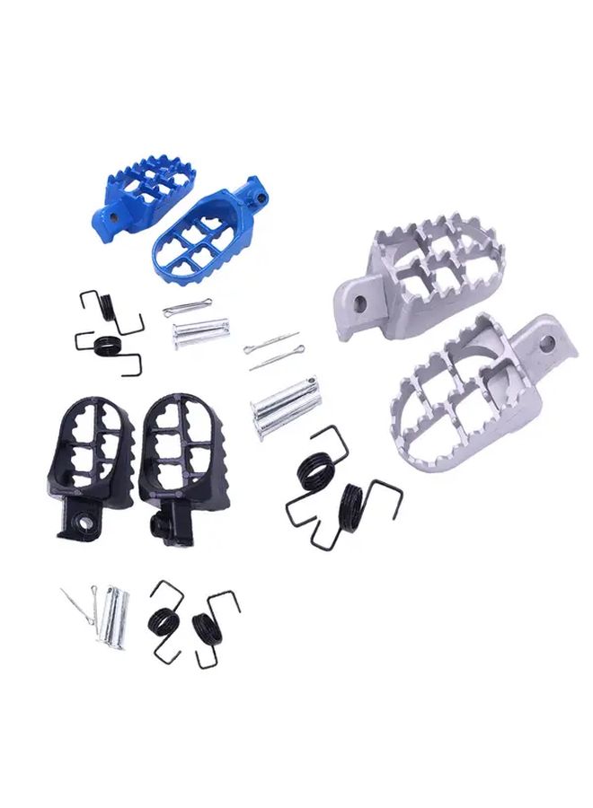 Silvery Aluminum Foot Peg Pedal Front Footrest Supply for Motorcycle PW50 PW80 - Image 4
