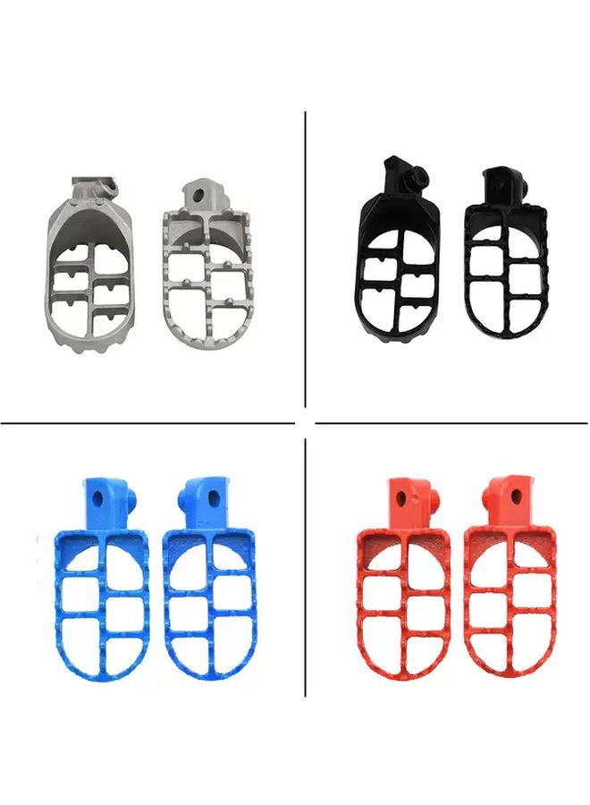 Silvery Aluminum Foot Peg Pedal Front Footrest Supply for Motorcycle PW50 PW80 - Image 3
