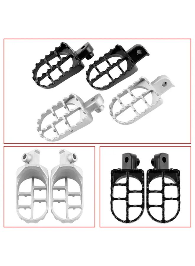 Silvery Aluminum Foot Peg Pedal Front Footrest Supply for Motorcycle PW50 PW80 - Image 1