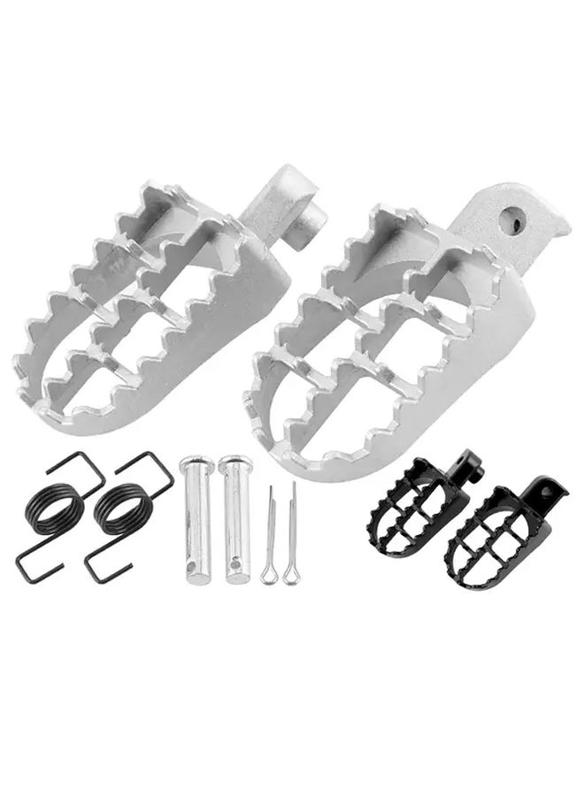 Silvery Aluminum Foot Peg Pedal Front Footrest Supply for Motorcycle PW50 PW80 - Image 5