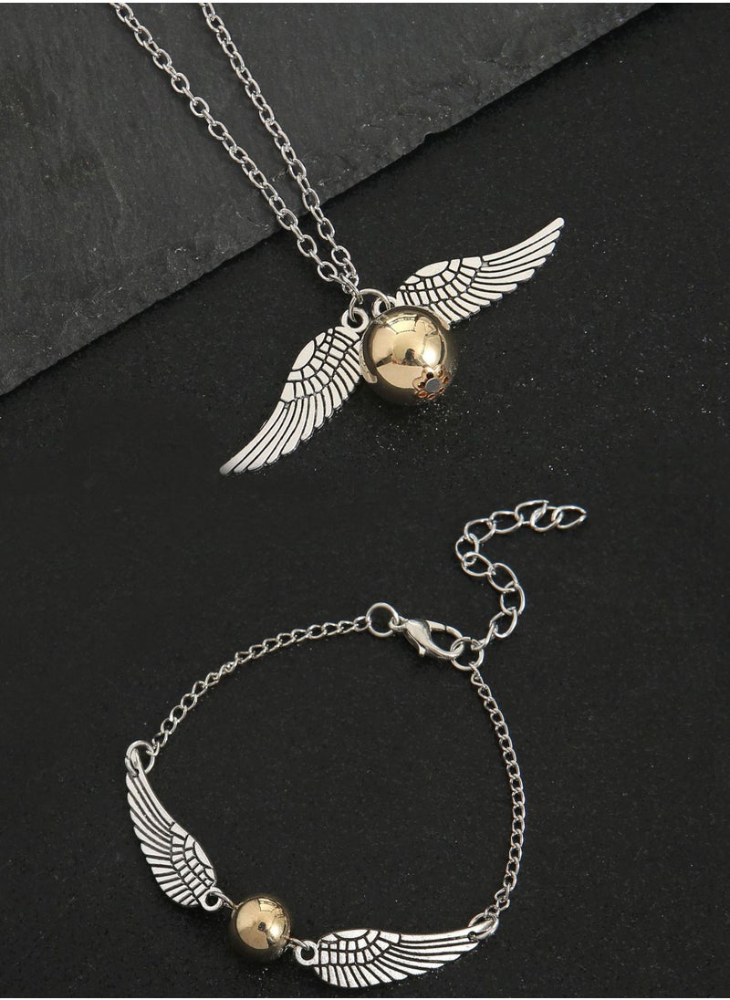 Generic - Harry Potter Snitch Necklace and Bracelet Set of Two - Image 1