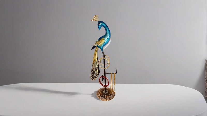 THE HOME CHAOS THE HOME CHAOS PEACOCK Key Holder for Home Decor Stylish Key Stand for Table Elegant Key Hangers for table top Diwali Christmas New Year Modern Elegant Attractive Healthy  - Image 3