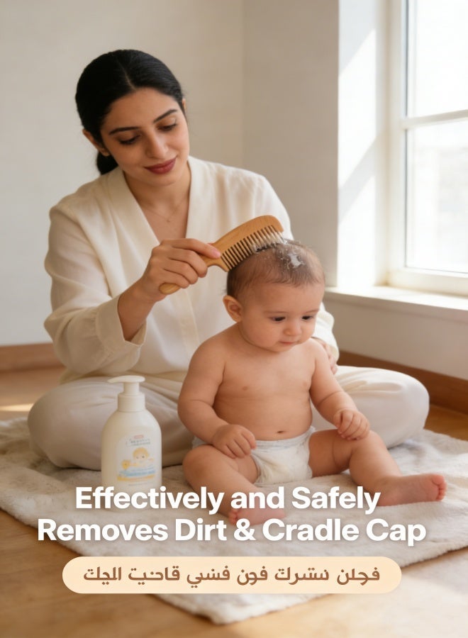 Newborn Baby Hair Brush & Comb Set - Wooden Brush with Soft Wool Bristles, Cradle Cap Brush for Boys, Girls & Toddlers - Image 5