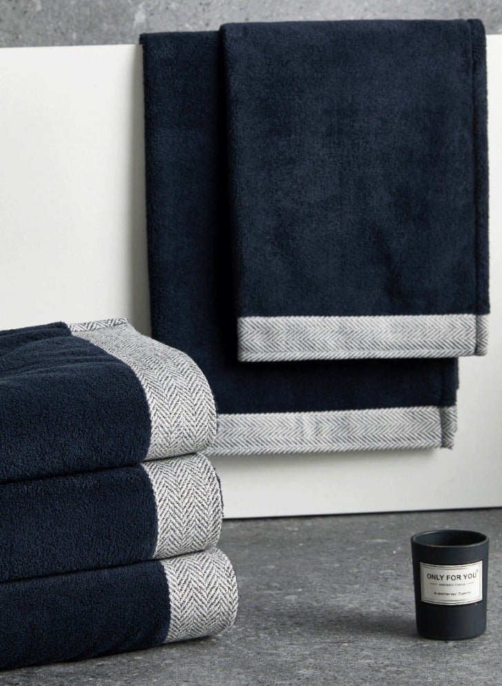 Reefi X- large Bath Towel Royal black (180*90 cm) - Image 1