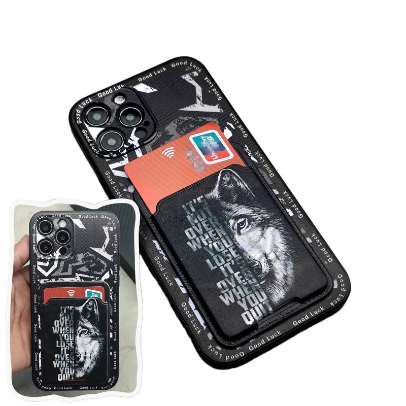 MS Protective Case, Card Holder, Shockproof Cover for Redmi Note 14 Pro, Leopard Print, TPU - Image 3
