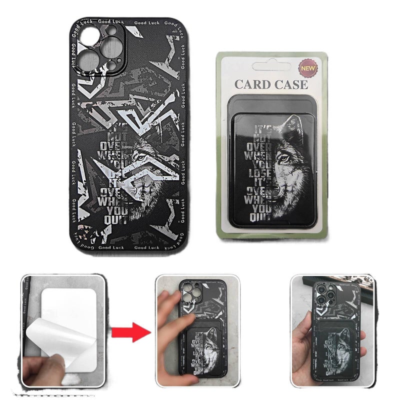 MS Protective Case, Card Holder, Shockproof Cover for Redmi Note 14 Pro, Leopard Print, TPU - Image 4