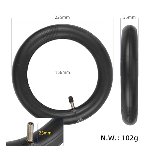 ZAITUO 10 x 2.125 10" Rubber Pneumatic Tire + Butyl Rubber inner Tube Replace for Segway Ninebot F Series (F20 F25 F30 F35 F40 F65) D28U Electric Kick Scooter Tyre Wheel Parts (inner tube x1) - Image 3