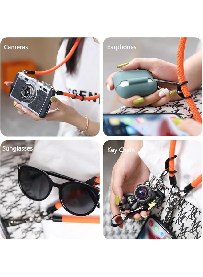 Green Tiger 120CM Cell Phone Lanyard, Adjustable Crossbody Cell Phone Strap with Additional Hook for Airpods cover, Keychain, Wallet- Black/White, 10MM Thick - Image 3