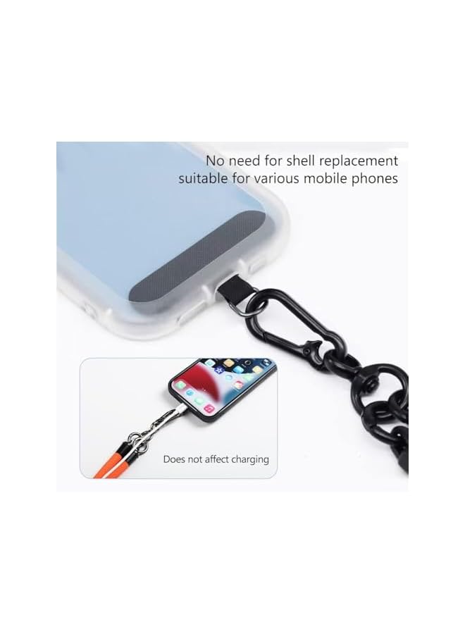 Green Tiger 120CM Cell Phone Lanyard, Adjustable Crossbody Cell Phone Strap with Additional Hook for Airpods cover, Keychain, Wallet- Black/White, 10MM Thick - Image 2