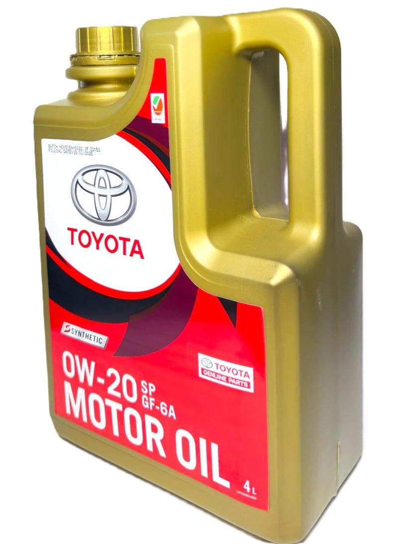 TOYOTA 0W-20 Genuine Fully Synthetic Engine Oil 4Ltr - Image 2