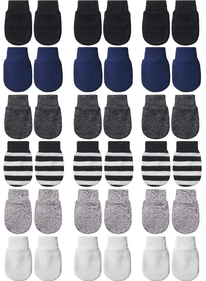Syhood 18 Pairs of Newborn Baby Mittens Infant Toddler Gloves No Scratch Mittens Cotton Gloves for 0-6 Months Baby Boys Girls (Mixed Color)  - Image 1