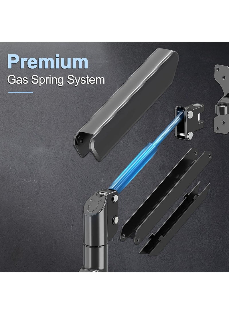 YOUGE - Single Monitor Mount Gas Spring Monitor Arm Desk Mount Fully Adjustable Fits 13-32 inch Monitors Weight Capacity up to 9kg - Image 1