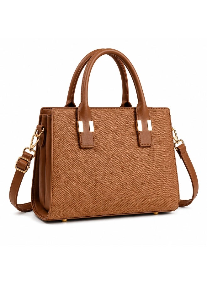 Women's Textured Structured Tote Handbag