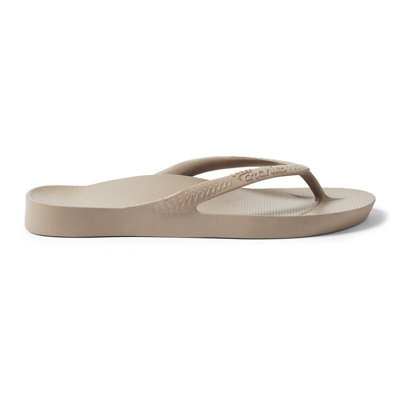 Archies Arch Support Flip Flops for Men & Women â€“ Orthotic Sandals for Plantar Fasciitis Relief â€“ Lightweight, Cushioning, Shock-Absorbing Sandals for Walking, Foot Pain & All-Day Comfort - Taupe (US Men's 5 / US Women's 6) - Image 5