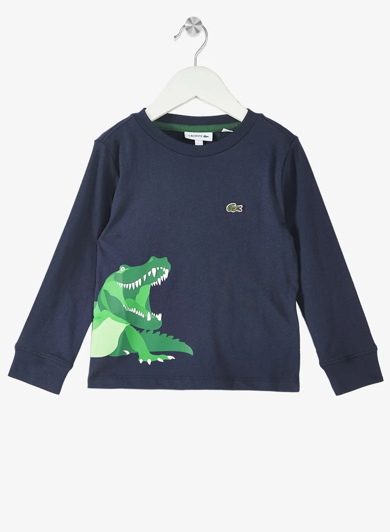 LACOSTE Kids Logo Crew Neck T-Shirt