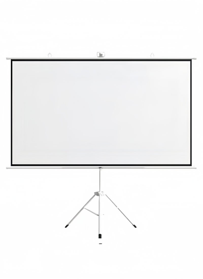 ET-LIFE - 120 inch 16:9 Portable Projector Screen, White Fiberglass Material, 2-in-1 Wall Mount & Tripod Stand ET120W-169 for Outdoor and Indoor - Image 1