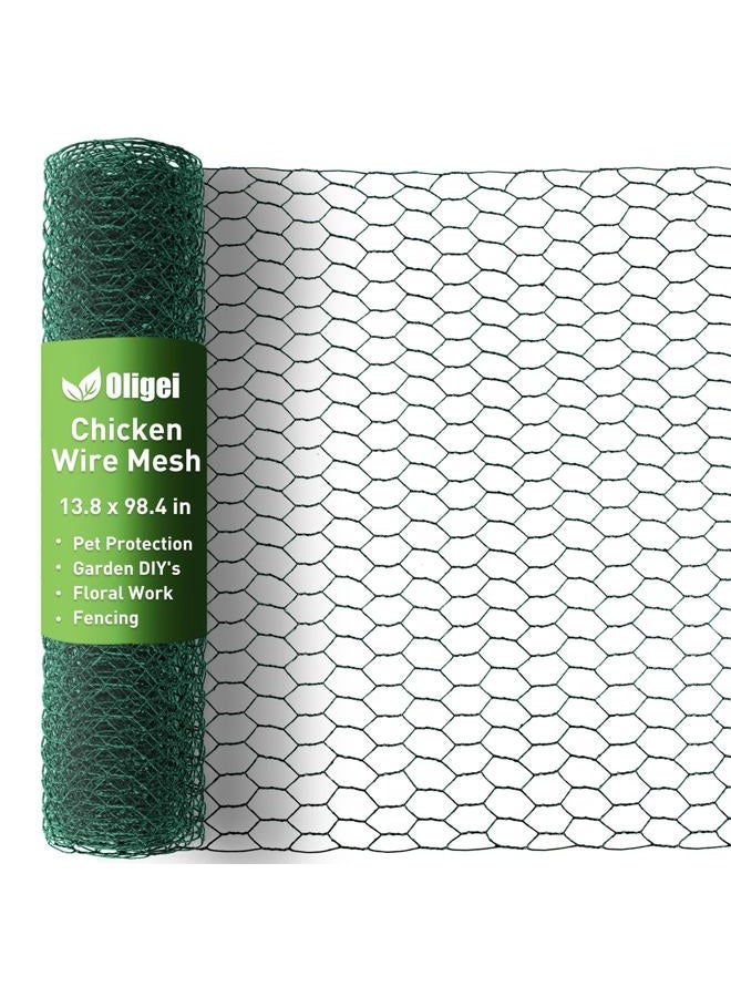 Oligei 14 x 98 Inches Green Floral Chicken Wire Mesh - Image 1