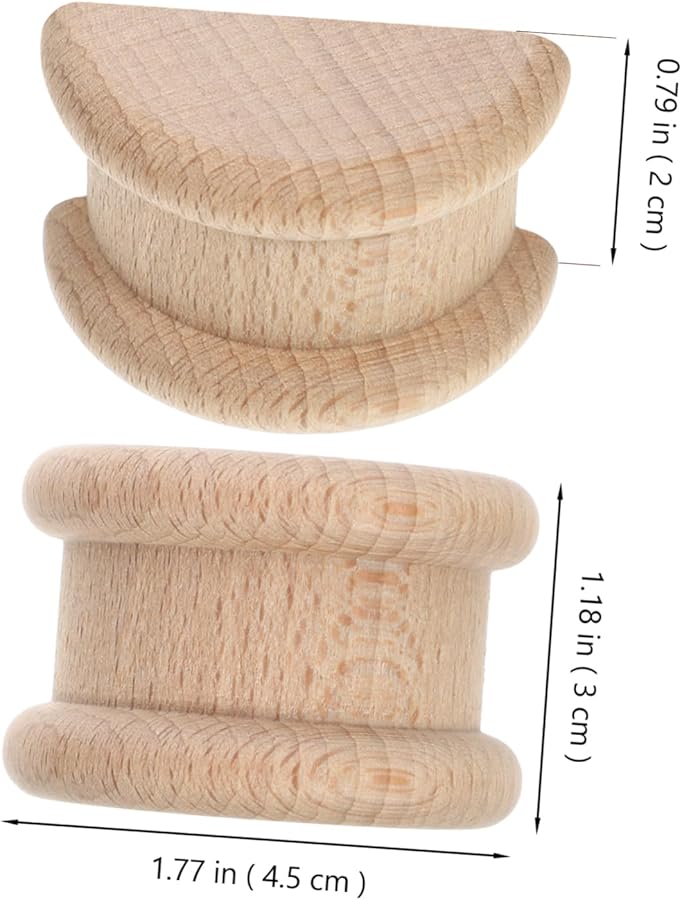 Vintage Wood Carved Applique Onlay Decorative Roman Column Furniture Decals 4 5X3X2CM Khaki Set Of 16 - Image 3