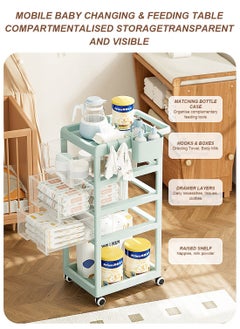 YEYA Multifunctional Baby Trolley Storage Shelf For Supplies  - Image 4