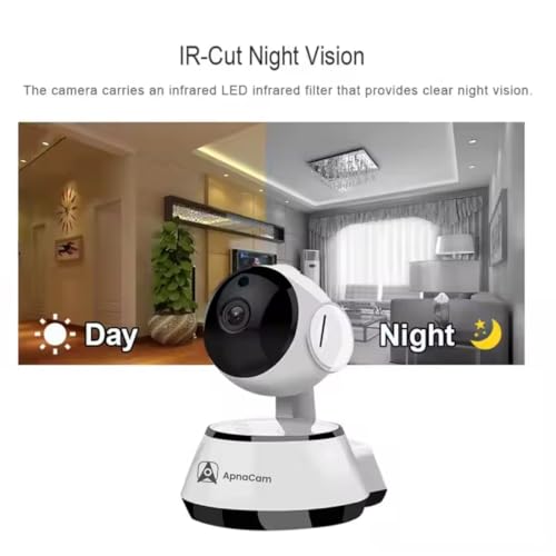 ApnaCam 2 MP 355 Degree Indoor Wi-Fi PTZ Security Camera 6IRs Live Monitoring| Two-Way Audio| Infrared Night Vision | IR Cuts| SD Card Recording | Built-in Alarm| Multiple-User Support - Image 2