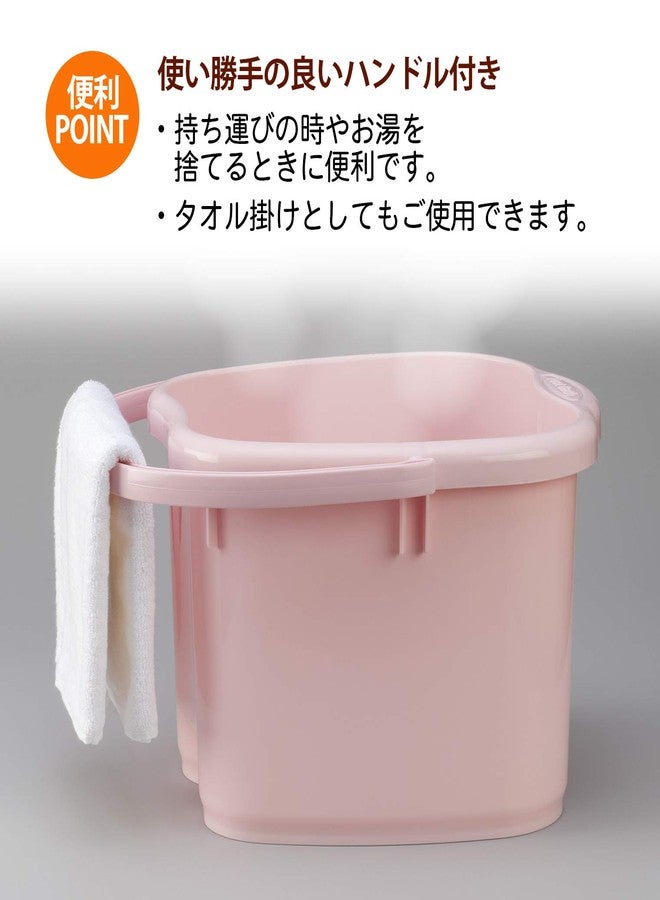 Inomata Chemical Foot Bath, Footbath Senka Ladies, Pastel Pink, Made in Japan, 2502, Foot Size Up to 10.2 inches (26 cm) - Image 4